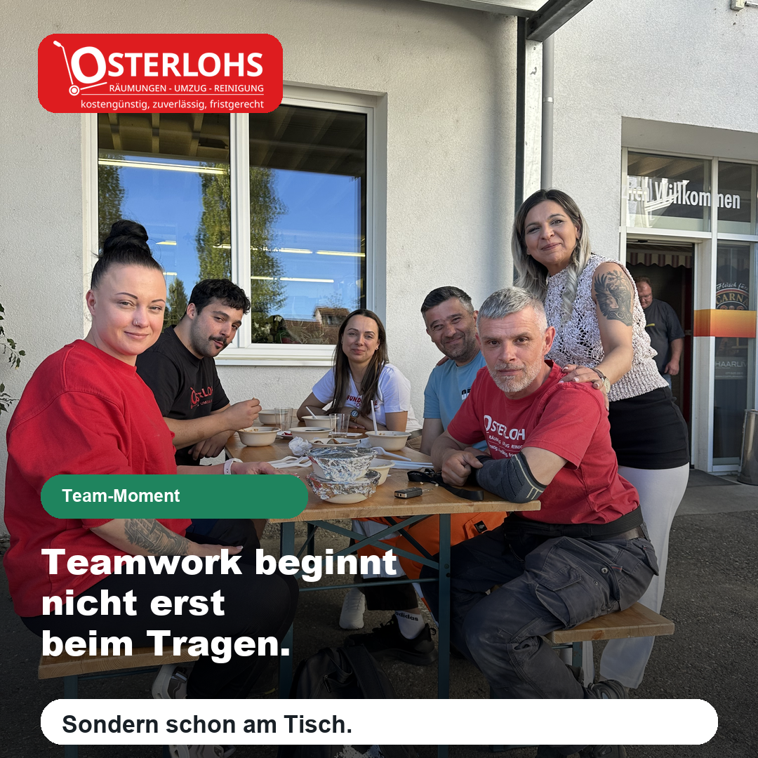 Das Team von Osterlohs Räumungen – gemeinsam anpacken